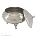 قندان مسی سفید مدل سفینه ی سه پایه 12 سانتیمتری کد AH-79