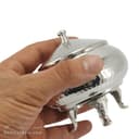 قندان مسی سفید مدل سفینه ی سه پایه 10سانتیمتری کد AH-81