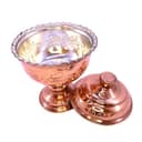 قندان مسی پایه دار زنجان سایز کوچک 12 سانتیمتری کد SSH-61