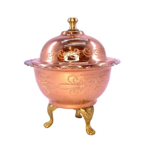 قندان مسی سه پایه برنجی زنجان 11 سانتیمتری کدSSH-57