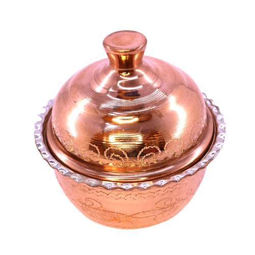 قندان مسی طرح دار مدل انار بزرگ 11 سانتیمتری کد SSH-58