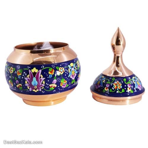 قندان مسی بدون پایه پرداز نانو شده 14 سانتیمتری کد MJ-12