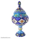 قندان میناکاری شده مسی پایه دار 23 سانتیمتری کد LT-33