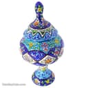 قندان میناکاری شده مسی پایه دار 23 سانتیمتری کد LT-33