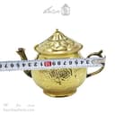 قوری برنجی قلم کاری شده 14 سانتی AH-144