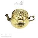 قوری برنجی قلم کاری شده 14 سانتی AH-144