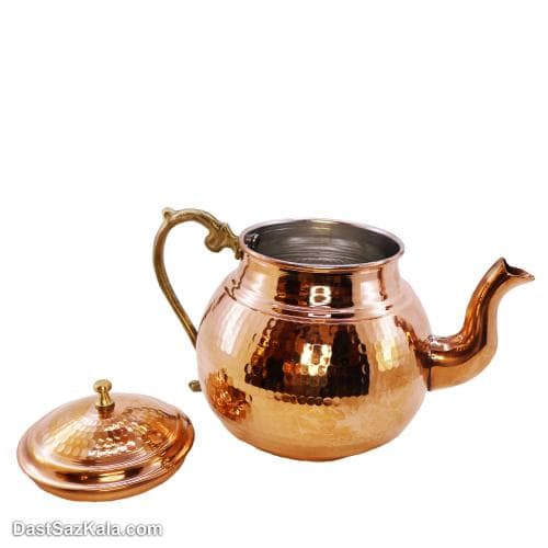 قوری مسی بزرگ دسته برنجی کد SSH-24