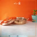 ماهیتابه درب دار مسی زنجان سایز 4 بزرگ کد PA-35