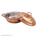 ماهیتابه درب دار مسی زنجان سایز 5 بزرگ کد PA-36