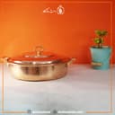 ماهیتابه درب دار مسی زنجان سایز 5 بزرگ کد PA-36