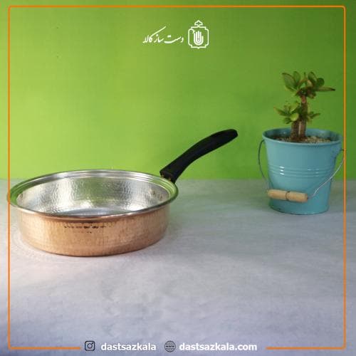 ماهیتابه مسی بزرگ زنجان دسته دار سایز 3 کد PA-28