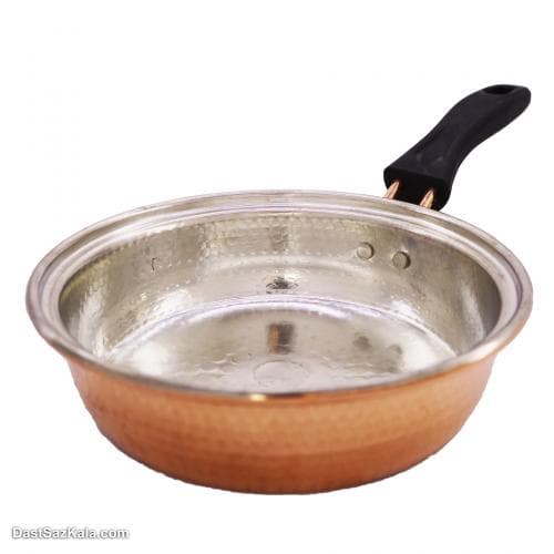 ماهیتابه مسی کوچک زنجان دسته دار سایز 1 کد PA-26