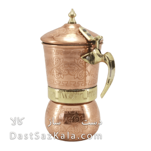 موکاپات مسی دو کاپ دسته برنجی کد AH-69