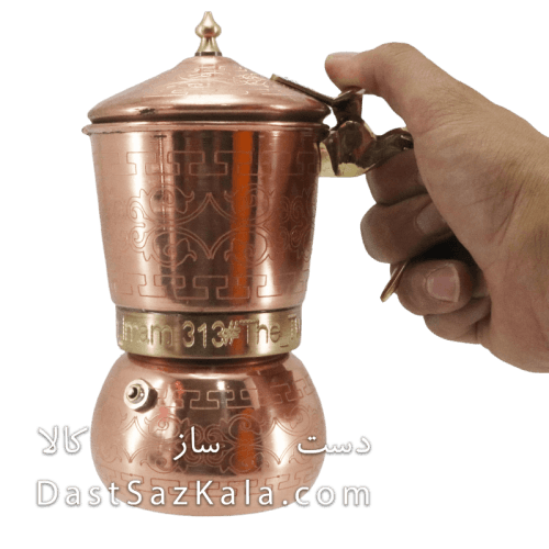 موکاپات مسی چهار کاپ دسته برنجی کد AH-68