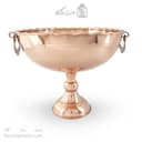 میوه خوری مسی بزرگ پایه دار گوشواره ای قطر 27 سانتی کد AH-52