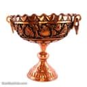 میوه خوری مسی پایه دار سیاه قلم کاری شده قطر 17 سانتی SHH-74