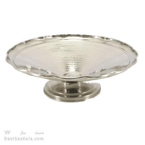 میوه خوری مسی سفید پایه کوتاه مدل دیبا 27 سانتیمتری کد AH-42