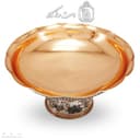 میوه خوری مسی پایه دار الماس تراش نقره کوب کد MJ-130