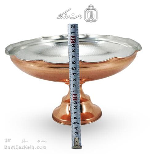 میوه خوری مسی پایه دار زنجان مدل خورشیدی کد AAS-14