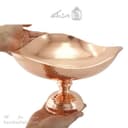 میوه خوری مسی پایه دار زنجان مدل سه گوش 28 سانتی کد AH-27