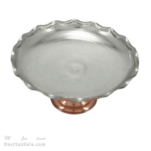 میوه خوری مسی پایه دار چکشی قطر 28 سانتیمتری کد AH-101