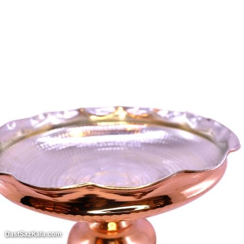 میوه خوری مسی پایه دار زنجان سایز کوچک کد SHH-72