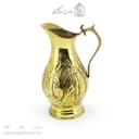 پارچ برنجی کنار سماور قلم کاری شده 22 سانتیمتری AH-141