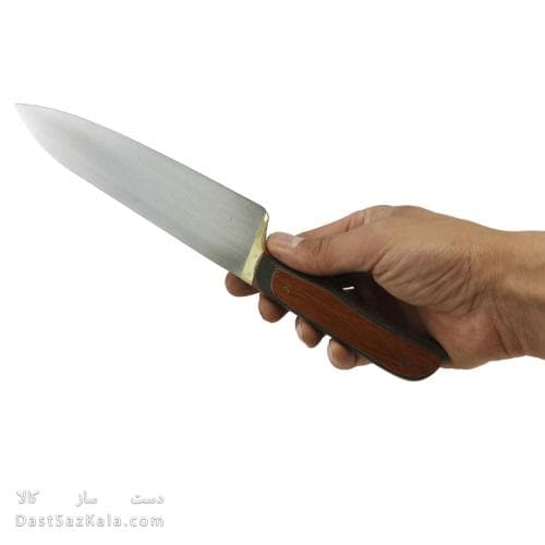 چاقوی آشپزخانه بزرگ زنجان دسته چوبی 30 سانتیمتری MN-34