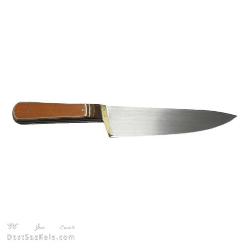 چاقوی آشپزخانه زنجان تیغه استیل دسته چوبی 26 سانتیمتری MN-28