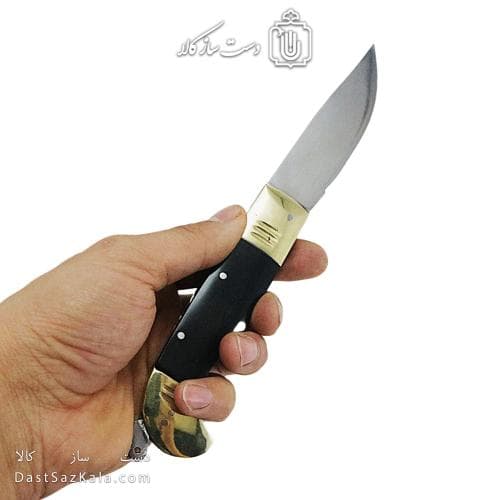 چاقوی دنده ای بزرگ زنجان 24 سانتیمتری دسته مشکی کد SHN-30