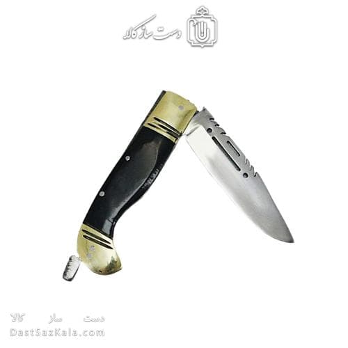 چاقوی دنده ای رحیم زنجان 23 سانتیمتری دسته مشکی کد SHN-31