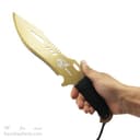 چاقوی شکاری بوکر طلایی با غلاف مشکی 36 سانتیمتری کد MN-51