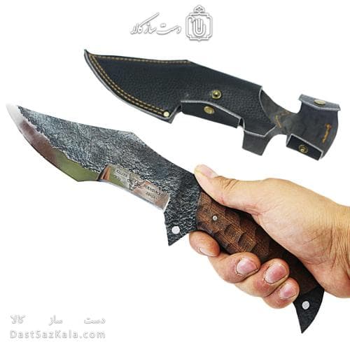 چاقوی شکاری دست ساز زنجان 30 سانتیمتری با غلاف کد MS-19