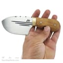 چاقوی پوست کنی زنجان با دسته چوبی پنجه ای 17 سانتی کد MN-75