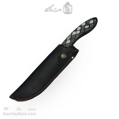 چاقو شکاری دست ساز زنجان 30 سانتیمتری با غلاف کد MS-17