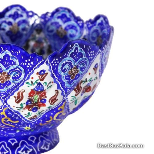کاسه و بشقاب مسی میناکاری کد LT-78