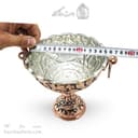 کاسه پایه دار مسی سیاه قلم زنجان نانو شده قطر 15سانتی AH-116