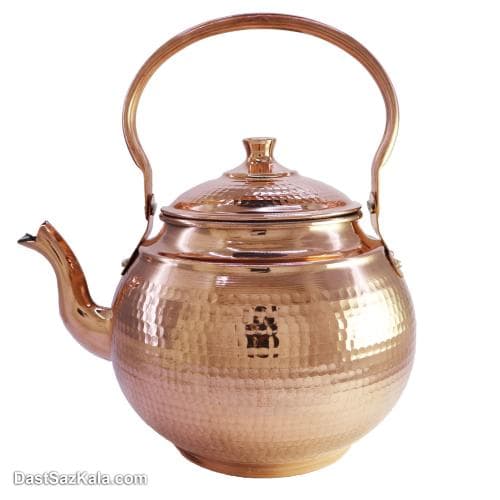 کتری و قوری مسی اصل زنجان مدل نفیس چکشی کد AH-13