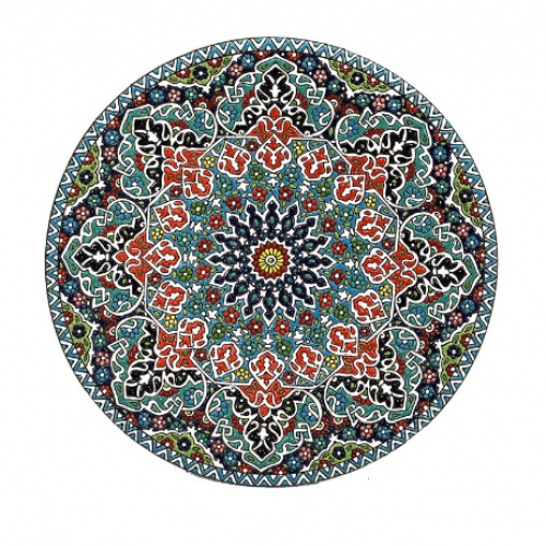 بشقاب سفالی میناکاری شده قطر 30 سانتی SG-29