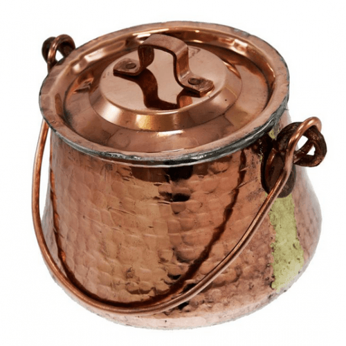 دیزی خوری مسی زنجان دست ساز دهانه 12 سانتی کد SG-22