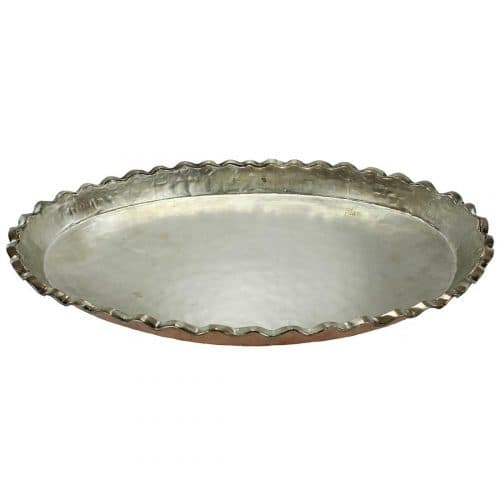 دیس بیضی برنج خوری مسی طول 32 سانتی کد SG-111