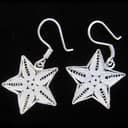 گوشواره ملیله کاری نقره زنجان طرح ستاره SG-91