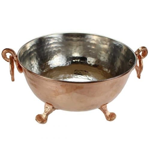 آجیل خوری مسی سه پایه زنجان سایز کوچک کد SG-93