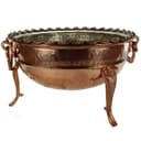 کاسه آجیل خوری مسی سه پایه بلند قطر 28 سانتی کد SG-107