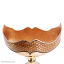 کشکول مسی خاتم کاری پایه دار سایز 3 قرمز کد MJ-74