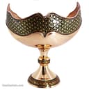 کشکول مس و خاتم اصفهان سایز 3 مشکی کد MJ-75