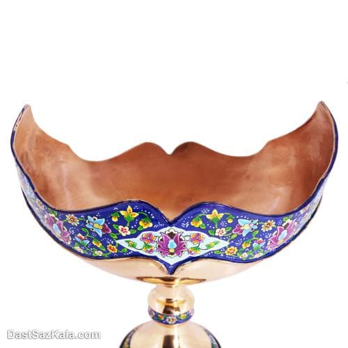 کشکول مسی پایه دار طرح پرداز نانو شده سایز 3 کد MJ-38