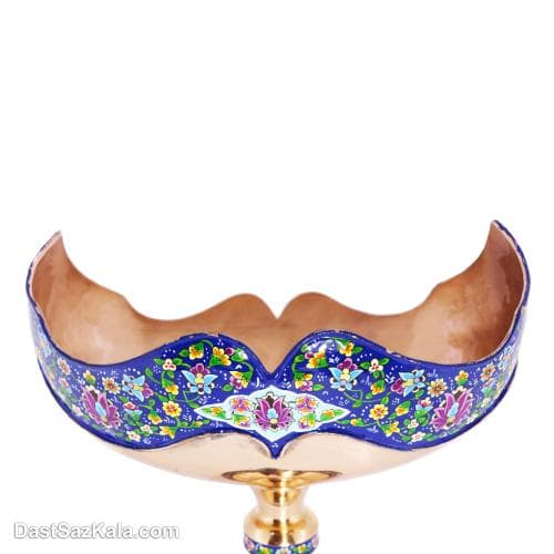 کشکول پایه دار مسی طرح پرداز نانو شده سایز 4 کد MJ-39