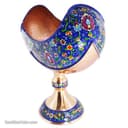 کشکول مسی پایه دار چکشی طرح پرداز نانو شده سایز 3 کد MJ-42