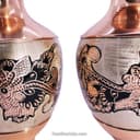 گلدان الماس تراش نقره کوب مدل شکمی 2 عددی کد MJ-103